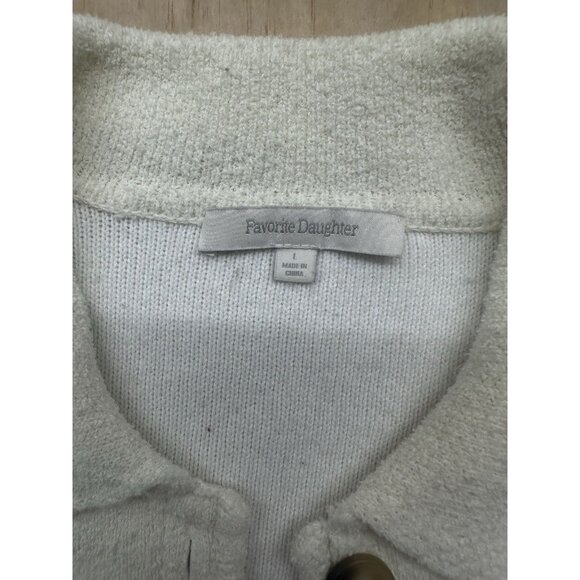Favorite Daughter Cotton Nylon Blend Button Up Cardigan Sweater Heavy Large - Picture 2 of 9